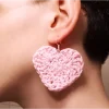 Πλεκτά Σκουλαρικια Cute Hearts